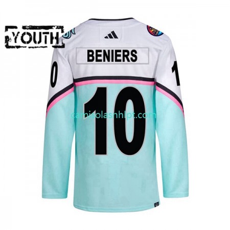 Camiseta Seattle Kraken MATTY BENIERS 10 2023 All-Star Adidas Branco Authentic - Criança